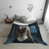 Manta de franela horizontal de 280g con estampado único de espalda femenina