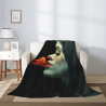 280g Vertical Flannel Blanket: Mysterious Lady Pattern Style