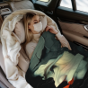 280g Vertical Flannel Blanket: Mysterious Lady Pattern Style