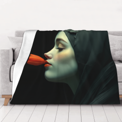 Coperta in flanella orizzontale da 280g con stampa artistica squisita