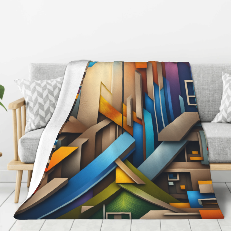 280g Vertical Full - width Single - side Printed Flannel Blanket