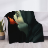 Manta de franela horizontal de 280g con exquisito estampado artístico