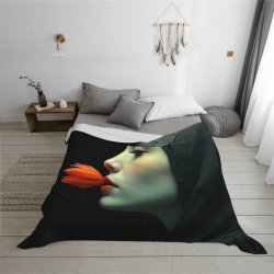 280g Horizontal Flannel Blanket with Exquisite Artistic Printing
