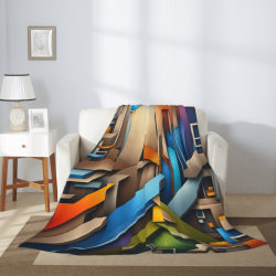 280g Vertical Full - width Single - side Printed Flannel Blanket