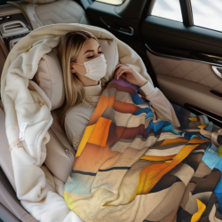 280g Vertical Full - width Single - side Printed Flannel Blanket