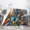 280g Horizontal Geometric Art Print Flannel Blanket