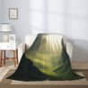Coperta in flanella verticale 280g con stampa paesaggio naturale