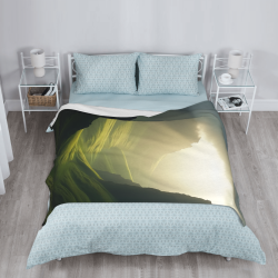 Coperta in flanella verticale 280g con stampa paesaggio naturale