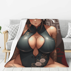 Manta de franela estilo vertical de 280g con estampado anime, suave y duradera