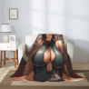 280g Vertical - style Anime - printed Flannel Blanket, Soft and Durable