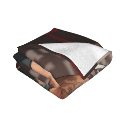 280g Anime - style Horizontal Flannel Blanket