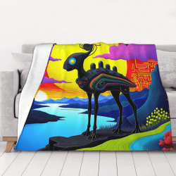 280g Horizontal Single - Sided Printed Soft and Warm Flannel Blanket