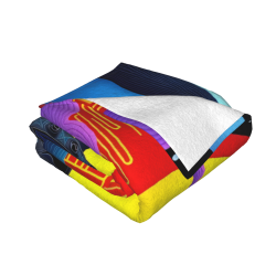 Couverture en flanelle douce et chaude de 280g imprimée recto horizontale