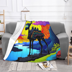 Couverture en flanelle douce et chaude de 280g imprimée recto horizontale