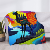 Couverture en flanelle douce et chaude de 280g imprimée recto horizontale