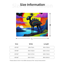 Couverture en flanelle douce et chaude de 280g imprimée recto horizontale