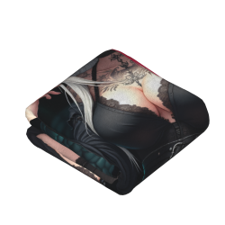 Couverture en flanelle verticale 280g avec impression sur une seule face, douce et chaude