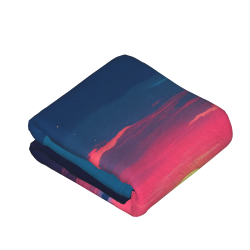 280g Vertical Single - Sided Printed Flannel Blanket with Sunset Seaview Pattern
