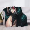 Coperta in flanella 280g con stampa bellezza sexy stile dark