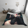 Couverture en flanelle 280g avec impression beauté sexy style sombre