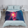 280g vertikale Flanell-Decke mit einseitigem Druck "Sonnenuntergang am Meer"