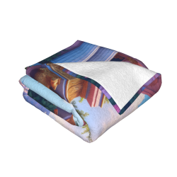 280g horizontale Flanell-Decke mit einseitigem Druck, Traumschloss-Stil