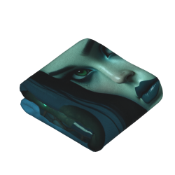 Manta de franela estampada vertical de chica misteriosa de 280g