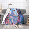 280g Horizontal Single - side Printed Flannel Blanket, Dreamy Castle Style
