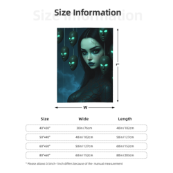Coperta in flanella stampata verticale ragazza misteriosa 280g