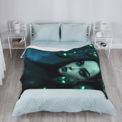 Coperta in flanella stampata verticale ragazza misteriosa 280g
