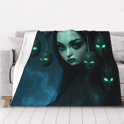 Couverture en flanelle horizontale 280g : Motif mystérieux et ultra douceur