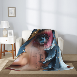 Couverture en flanelle verticale 280g avec impression unilatérale, confortable pour plusieurs scénarios