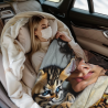 Couverture en flanelle horizontale de 280g avec motif d'animal mignon et personnage