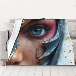 280g horizontale Flanell-Decke (Charakter-Augen-Make-up-Muster)
