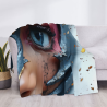 Manta de franela horizontal de 280g (Patrón de maquillaje de ojos de personaje)