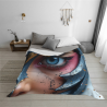 Manta de franela horizontal de 280g (Patrón de maquillaje de ojos de personaje)