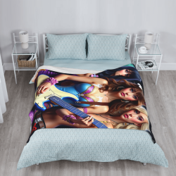 Manta de Franela Vertical de 280g (Versión Estampado Rock - Chica)