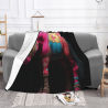 280g horizontale Flanell-Decke mit prächtigem farbenfrohem Pferdemuster