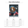 Couverture en flanelle verticale 280g avec impression de chiot mignon