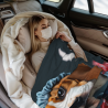 280g Vertical Cute Puppy Print Flannel Blanket