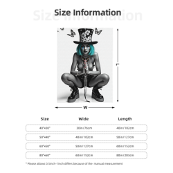 Manta de franela vertical de 280g con impresión personalizada de personaje