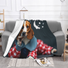 Manta de franela horizontal de 280g con estampado de cachorro adorable