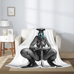 Manta de franela vertical de 280g con impresión personalizada de personaje