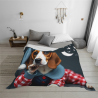 Couverture en flanelle horizontale 280g avec motif adorable de chiot