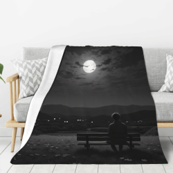 Couverture en flanelle verticale 280g avec impression recto, confortable et chaude