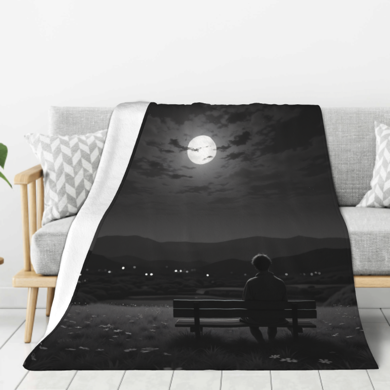 Couverture en flanelle verticale 280g avec impression recto, confortable et chaude Couverture en flanelle verticale 280g avec impression recto, confortable et chaude