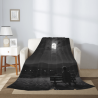 Couverture en flanelle verticale 280g avec impression recto, confortable et chaude