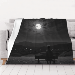Couverture en flanelle imprimée à face unique 280g, confortable et chaude