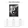 Coperta in flanella verticale 280g Motivo Angelo - Demone Yin - Yang