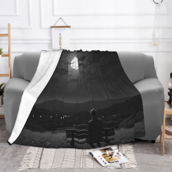Couverture en flanelle imprimée à face unique 280g, confortable et chaude